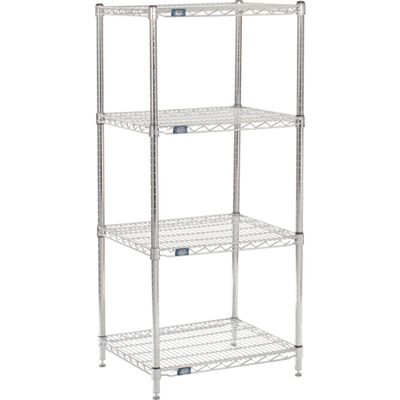 Nexel 21246C Chrome Wire Shelving, 24" W x 21" D x 63" H