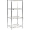 Nexel 21246C Chrome Wire Shelving, 24" W x 21" D x 63" H view 1