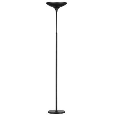 Globe Electric 12784 LED Floor Lamp Torchiere, Energy Star Certified, Dimmable, Super Bright, 43W, 3010 Lumens, Matte Black Finish, 70.9"