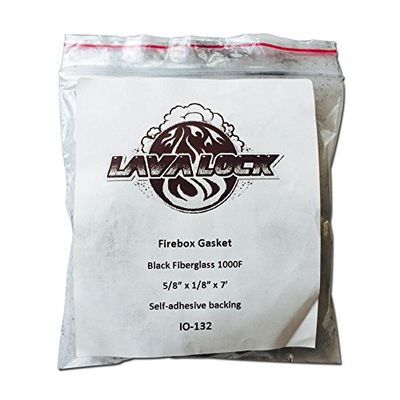 LavaLock 1/8 x 5/8 x 84" Self Stick Adhesive Fiberglass Gasket Wood Pellet Stove Window Glass Door Tape
