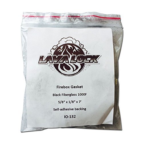 LavaLock 1/8 x 5/8 x 84" Self Stick Adhesive Fiberglass Gasket Wood Pellet Stove Window Glass Door Tape