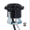 B&P Lamp E12 Candelabra Socket with External Threads, Ring, Hickey, and 12" Leads view 2