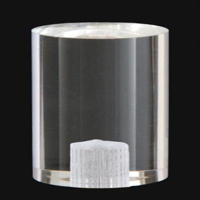 B&P Lamp Small Clear Acrylic Cylinder Finial,1-3/4 Inch Height, 1 Inch Diameter