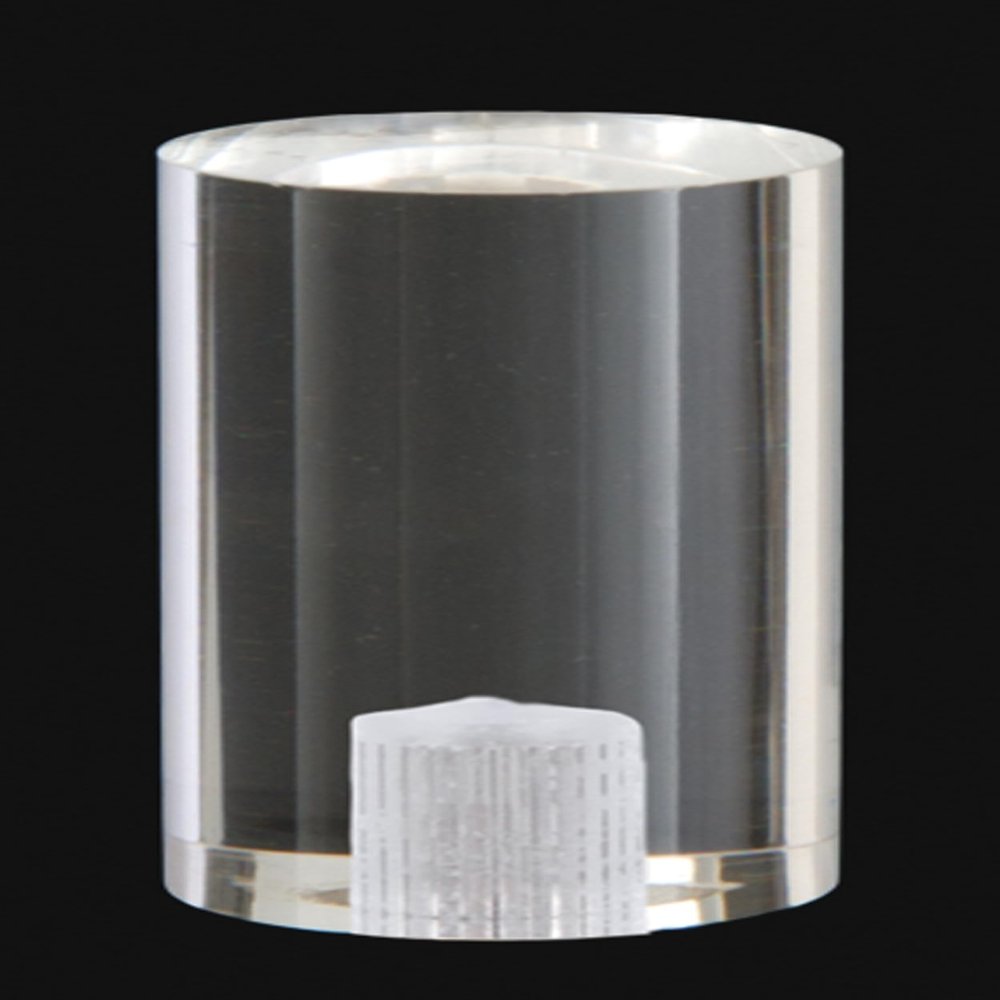 B&P Lamp Small Clear Acrylic Cylinder Finial,1-3/4 Inch Height, 1 Inch Diameter