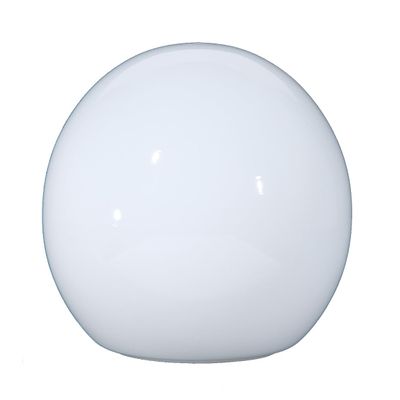 B&P Lamp American Made Opal Glass Neckless Ball Shade, 8 Inch Diameter, 4 Inch Top Opening, Hand-Blown Milk Glass Globe