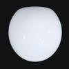 B&P Lamp American Made Opal Glass Neckless Ball Shade, 8 Inch Diameter, 4 Inch Top Opening, Hand-Blown Milk Glass Globe view 3