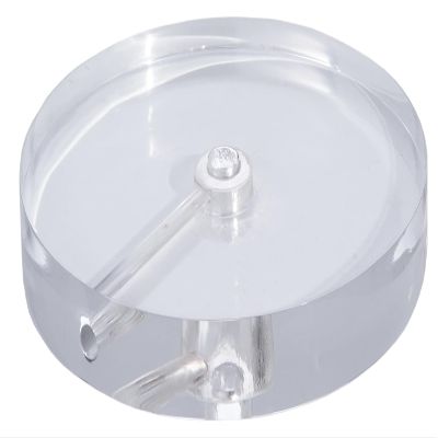 B&P Lamp 5 1/2 Inch Diameter Round Clear Acrylic Lamp Base with Wire Way