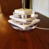 B&P Lamp 5 1/2 Inch Diameter Round Clear Acrylic Lamp Base with Wire Way view 2