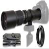 500mm f/8 Manual Telephoto Lens for Canon EOS 80D, 70D, 60D, 60Da, 50D, 40D, 30D, 1Ds, Mark III II, 7D, 6D, 5D, 5DS, Rebel T6s, T6i, T6, T5i, T5, T4i, T3i, T3, SL1 Digital SLR Cameras - Black view 1