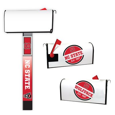 NC State Wolf Pack Magnetic Mailbox Cover 2-Pack Mailbox Post Cover Officially Licensed Collegiate Product