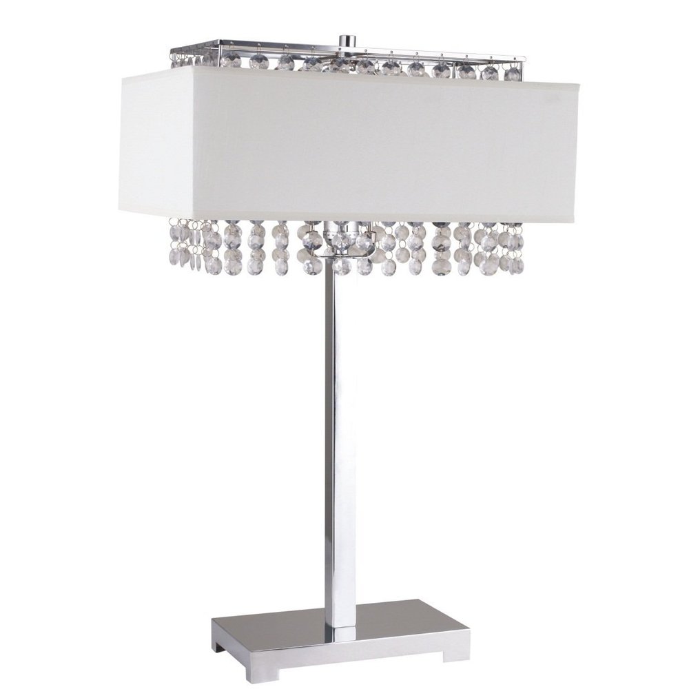 SH Lighting 27.5" 733WH+New Night Light Crystal Inspired Table Lamp/Floor Lamp Collection