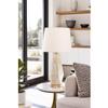 Urban Designs 7722706 Claudia Glazed Ceramic Diamond Shape Table Lamp Ivory view 2