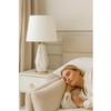 Urban Designs 7722706 Claudia Glazed Ceramic Diamond Shape Table Lamp Ivory view 3