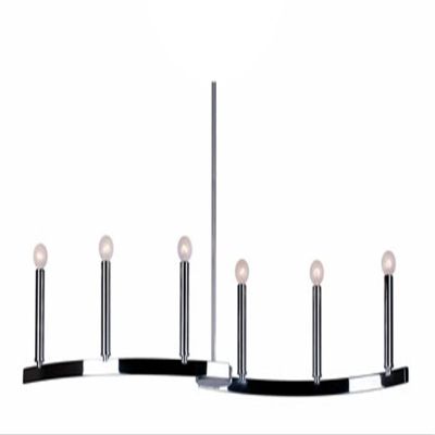 Forte 1926811 Six Light Island Pendant, Chrome