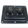 One Black Metal Speaker Jack Plate w/ 2 Genuine Neutrik SpeakOn NL8MPRXX Connector view 4