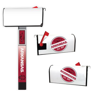 Arkansas Razorbacks Magnetic Mailbox Cover 2-Pack Mailbox Post Cover Officially Licensed Collegiate Product
