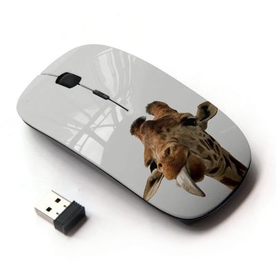 Graphic4You Giraffe Animal Design Ergonomic Wireless Mouse with Nano Receiver