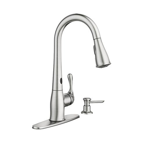 Moen 87340ESRS Ridgedale One-Handle High Arc Pulldown Kitchen Faucet, Spot Resist Stainless