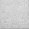 Ekena Millwork CT24X24CE Cole Ceiilng Tiles, 24"W x 24"H x 3/4"P , Primed view 1