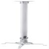 Mount-IT! Projector Ceiling Mount [30 lbs Capacity] Universal Bracket | 360 Full Motion with Tilt and Swivel Rotate | Adjustable Pole Height from 21-34.5 Inches, Extendable Arms (White | Long) view 2