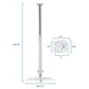 Mount-IT! Projector Ceiling Mount [30 lbs Capacity] Universal Bracket | 360 Full Motion with Tilt and Swivel Rotate | Adjustable Pole Height from 21-34.5 Inches, Extendable Arms (White | Long) view 3