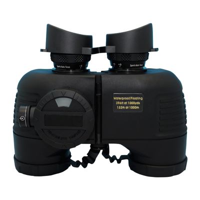 Hooway 7x50 HD Waterproof Military Marine Binoculars w/Internal Rangefinder & Compass for,Bird Watching,Boating and More(Black)