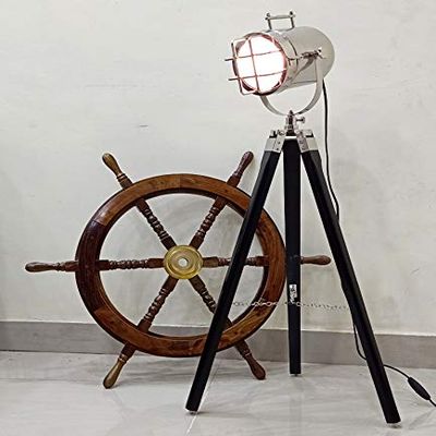 THOR INSTRUMENTS Vintage Marine Hollywood Studio Nautical Floor Lamp Unique Black Tripod Stand Rustic Vintage Home Decor Gifts