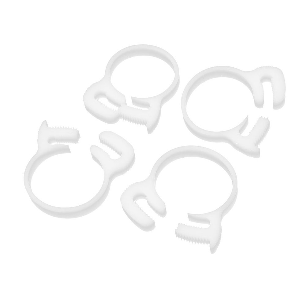 uxcell 26.4mm-28.4mm Adjustable Ratchet Type Plastic Hose Tube Clamps Clips 4 Pcs