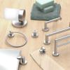 Gatco 4642 Glam Towel Ring, Satin Nickel / Wall Mounted 6.5" Towel Ring for Bathroom view 2