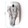 Graphic4You Indian Tribal Elephant Ergonomic Wireless Mouse with Nano Receiver view 2