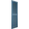 Builders Edge 12 in. W x 41 in. H, Custom Cathedral Top Center Mullion, Open Louver Shutters, Includes Matching Installation Spikes (Per Pair), 036 - Classic Blue view 3