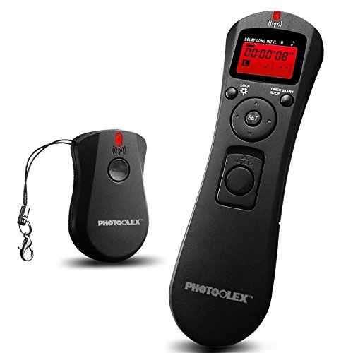 PHOTOOLEX Intervalometer Digital Camera Remote Shutter Release Controller LCD Timer Control 2.4G Wireless for Canon EOS Rebel T6 T7 80D 70D 60D 60Da 77D T7i T6i T6s SL2 SL1 T5 T3 T5i T4i T3i T2i