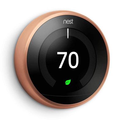Google - Nest Learning Smart Wifi Thermostat - Copper