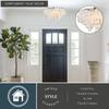 VAXCEL Elsa 24-in W Satin Nickel Capiz Shell Coastal Flush Mount Ceiling Light Fixture view 3