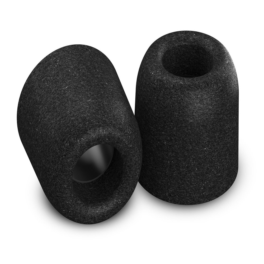 Comply 600 Core Series | Memory Foam Replacement IEM Ear Tips for Truthear, Sennheiser, Moondrop & More | Superior Noise Isolation, Ultimate Comfort, Secure Fit | Black, Medium (3 Pairs)