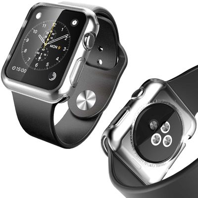 JNSupplier Full Body Soft Flexible TPU Clear Case+Tempered Glass Screen Protector for Apple Watch iWatch Series 2 (38mm)