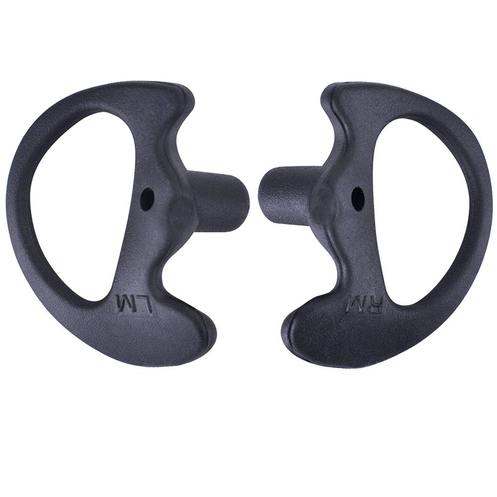 KEYBLU Universal Replacement Soft Silicone Open Ear Insert Earmould for Two Way Radio Earmold Coil Tube Audio Kits UV-5R UV-B6 BF-888S UV-B5 (Black, Large Medium Small)