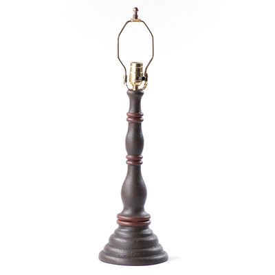Irvin's Tinware Davenport Lamp Base in Espresso with Salem Brick