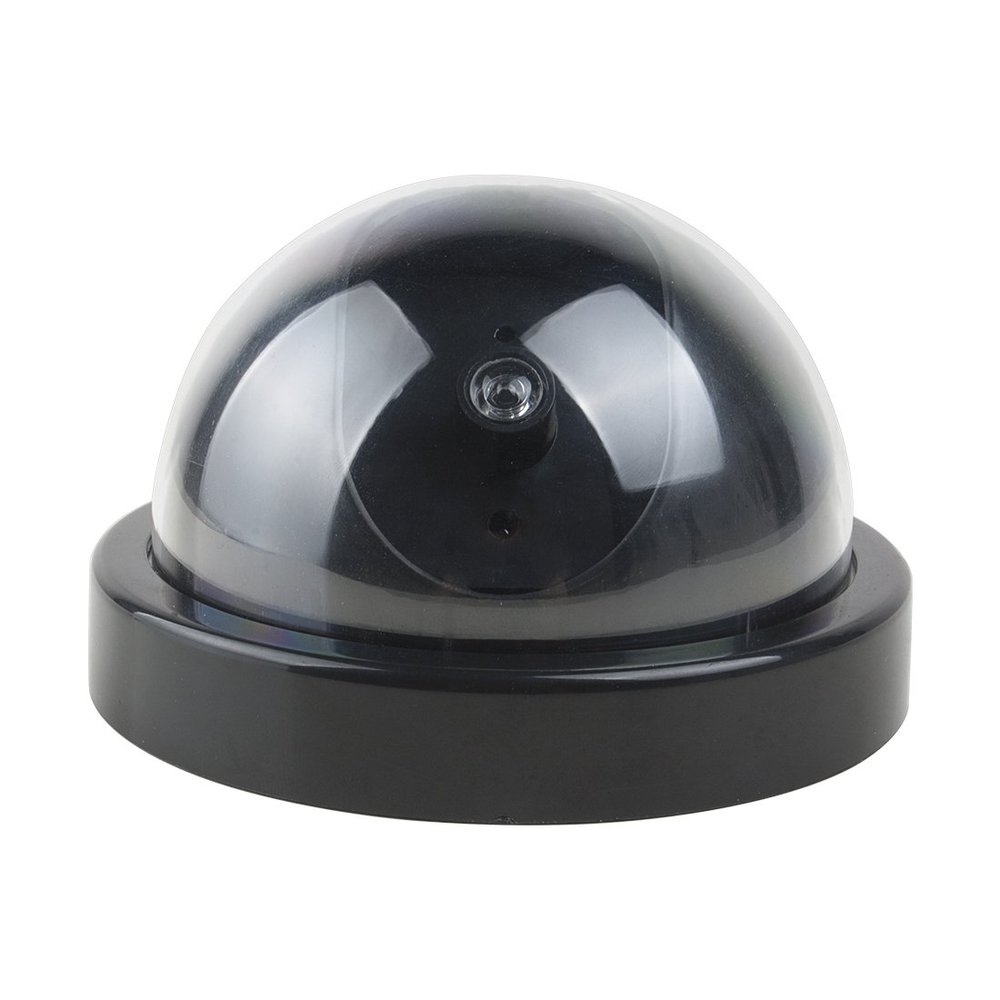 Aexit Pretend Electronic security Dummy Dome Realistic Looking Security Camera Red LED Light Detection Sensor
