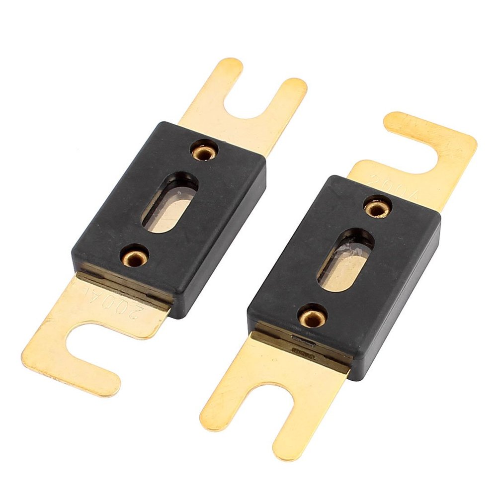 Aexit 2 Pcs Distribution electrical ANL Fuses 200A Car Audio Power Wire Boat Auto Electronics Fuse Black