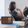 LoopTone FM AM Radio Retro Wood Radio with Bluetooth Play Mp3 and Antenna Built in Speaker for Kitchen Living Room Coffee view 2