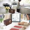 LoopTone FM AM Radio Retro Wood Radio with Bluetooth Play Mp3 and Antenna Built in Speaker for Kitchen Living Room Coffee view 3