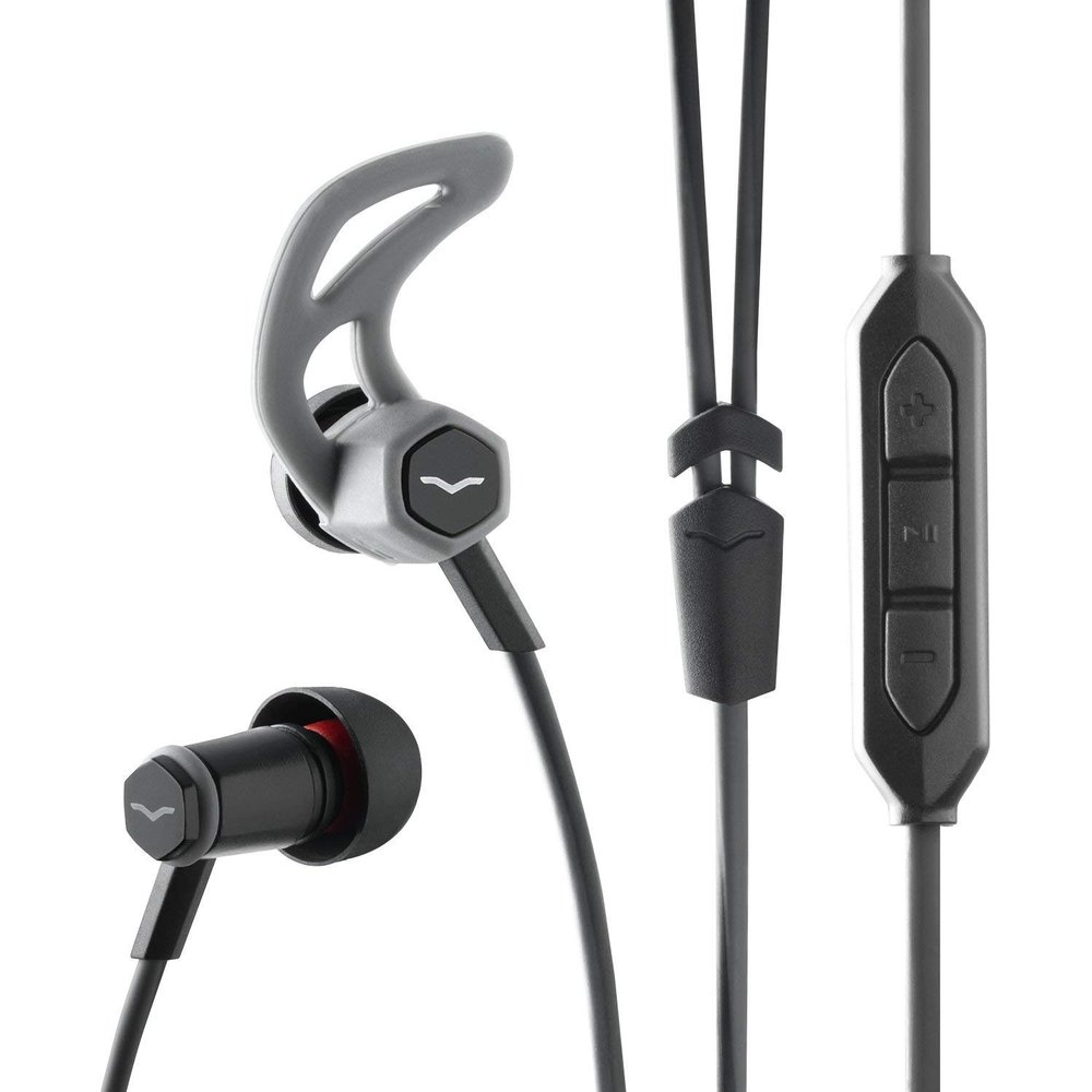 V-Moda Forza in-Ear Hybrid Sport Headphones with 3-Button Remote & Microphone - Apple Devices, Black