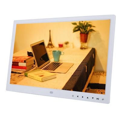 15 Inch Digital Picture Frame, Large Frameo Digital Photo Frame with Remote Control Support Video and Music, Slideshow Clock Calendar Wall Mountable MP3/4 Movie Player (White)