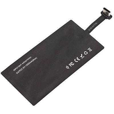 USB C Wireless Charging Receiver, Qi Charging Receiver Module for Type C Smartphones, Universal Qi Receiver for Cell Phones with USB-C Port, Support Wireless Charging Adapter