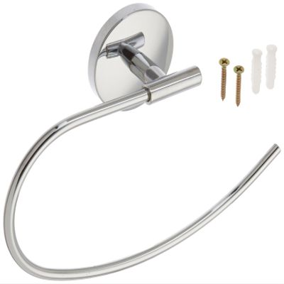 Dyconn Faucet BATR-CHR Wall Mounted Towel Ring, Chrome