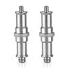 Neewer 2 Pieces Standard 1/4 to 3/8 inch Metal Male Convertor Threaded Screw Adapter Spigot Stud for Studio Light Stand, Hotshoe/Coldshoe Adapter, Ball Head, Wireless Flash Receiver, Trigger - ST24 view 1