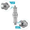 Neewer 2 Pieces Standard 1/4 to 3/8 inch Metal Male Convertor Threaded Screw Adapter Spigot Stud for Studio Light Stand, Hotshoe/Coldshoe Adapter, Ball Head, Wireless Flash Receiver, Trigger - ST24 view 2