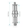 Neewer 2 Pieces Standard 1/4 to 3/8 inch Metal Male Convertor Threaded Screw Adapter Spigot Stud for Studio Light Stand, Hotshoe/Coldshoe Adapter, Ball Head, Wireless Flash Receiver, Trigger - ST24 view 3