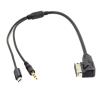 xiwai Media in AMI MDI to Stereo 3.5mm Audio & USB-C Aux Adapter Cable for Car VW Audi 2014 A4 A6 Q5 Q7 view 1